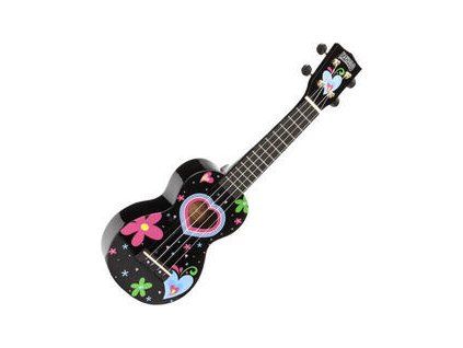 Mahalo Heart Soprano Ukulele Heart Black