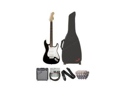 Fender Squier Bullet Strat with Tremolo IL Black Deluxe SET Black