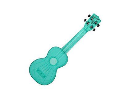 Kala Waterman Soprano Ukulele Blue Raspberry Fluorescent