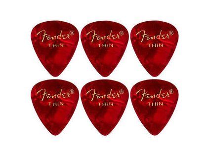 Fender 351 Shape Premium Pick Thin Red Moto