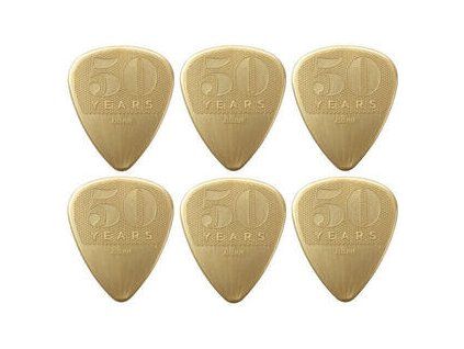 Dunlop 442R88 50th Anniversary Gold Nylon Pick, 0.88