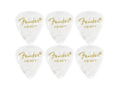 Fender 351 Shape Premium Pick Heavy White Moto