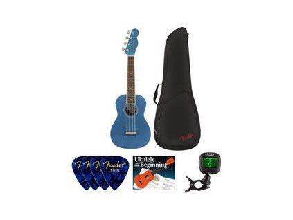 Fender Zuma Classic Concert Ukulele Walnut FB Lake Placid Blue SET Concert Ukulele Lake Placid Blue