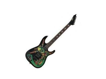 ESP George Lynch Black with Skulls and Snakes Graphic