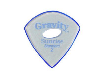 Gravity Picks GSUS2PE Sunrise Standard 2.0mm Polished w/ Elipse Blue