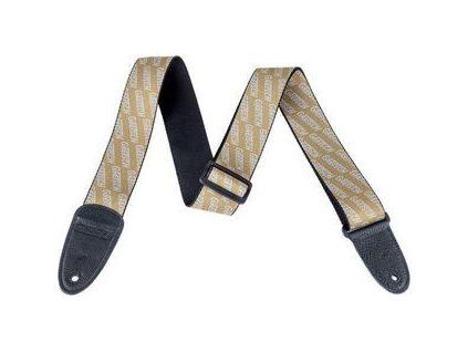 Gretsch Strap with White Logos Gold