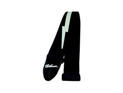 Gibson Lightning Bolt Style 2" Safety Strap - Jet Black