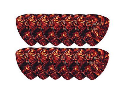 Fender 346 Shape Classic Celluloid Picks Shell Medium 12 pack