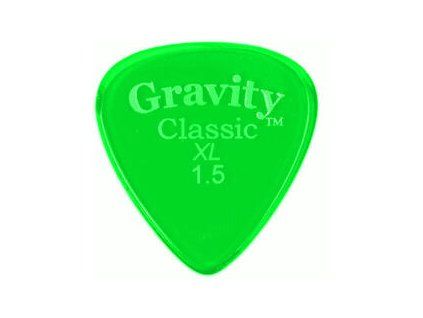 Gravity Picks GCLX15P Classic XL 1.5mm Polished Fluorescent Green