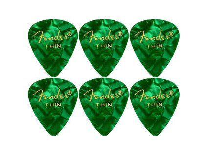 Fender 351 Shape Premium Pick Thin Green Moto