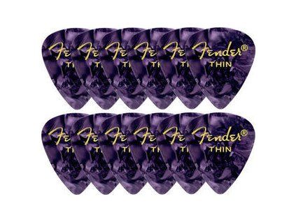 Fender 351 Shape Premium Picks Purple Moto Thin 12 Pack
