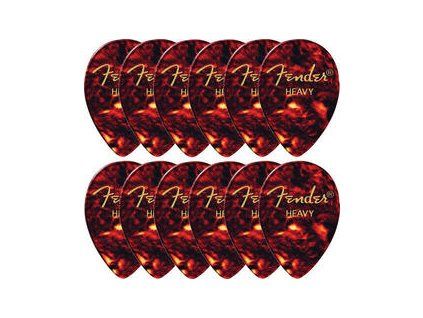 Fender 358 Shape Classic Celluloid Picks Shell 12 Pack