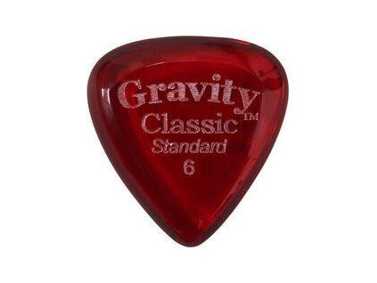 Gravity Picks GCLS6P Classic Standard 6.0mm Polished Red