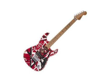 EVH Frankie Striped MN Red/White/Black