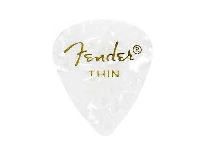 Fender 351 Shape Premium Pick Thin White Moto