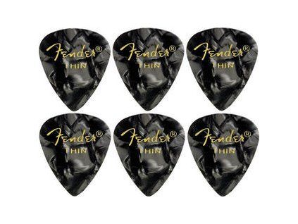 Fender 351 Shape Premium Pick Thin Black Moto