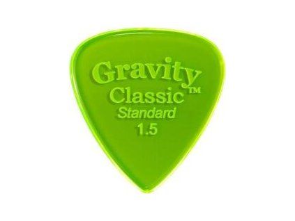 Gravity Picks GCLS15P Classic Standard 1.5mm Polished Fl. Green