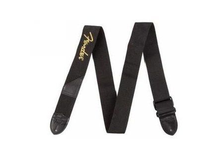 Fender Black Polyester Logo Strap
