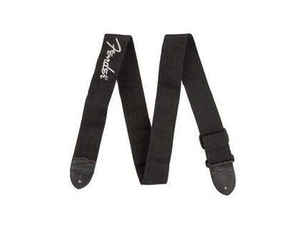 Fender Black Polyester Logo Strap