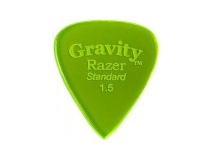 Gravity Picks GRAS15P Razer Standard 1.5mm Polished Fl. Green
