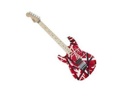 EVH Striped Series MN Red Black and White Stripes