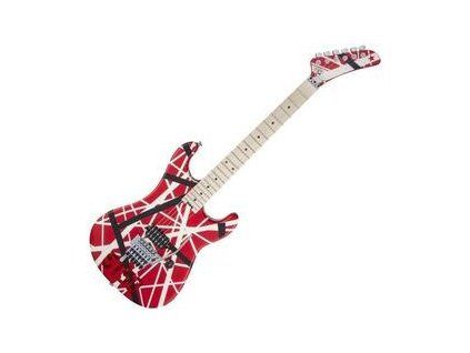 EVH Striped Series MN Red Black and White Stripes