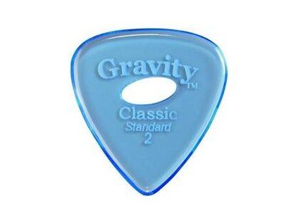Gravity Picks GCLS2PE Classic Standard 2.0mm Polished w/ Elipse Blue