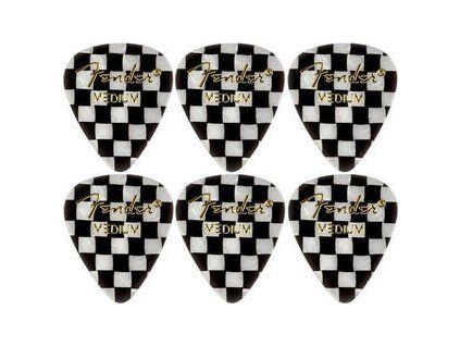 Fender 351 Shape Premium Pick Checker 6 Pack