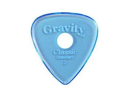 Gravity Picks GCLS2PR Classic Standard 2.0mm Round Grip Hole Polished Blue