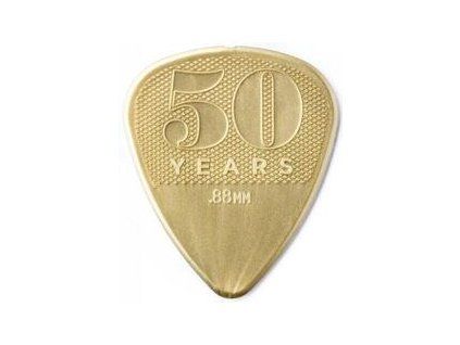 Dunlop 442R88 50th Anniversary Gold Nylon Pick, 0.88