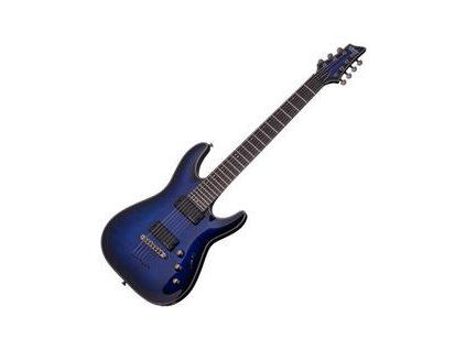 Schecter Blackjack SLS C-7 A See Thru Blue Burst