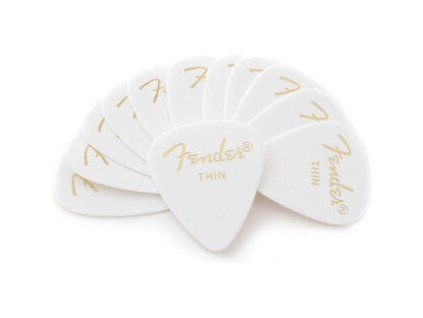 Fender 351 Shape Classic Celluloid Picks White Thin