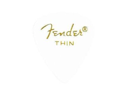 Fender 351 Shape Classic Celluloid Picks White Thin