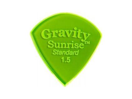 Gravity Picks GSUS15P Sunrise Standard 1.5mm Polished Fl. Green
