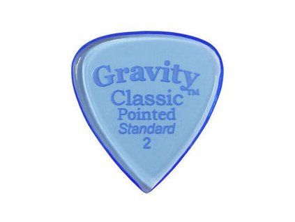 Gravity Picks GCPS2P Classic Pointed Standard 2.0mm Polished Blue