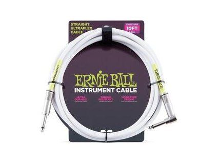 Ernie Ball P06049 White 3 m Straight - Angled