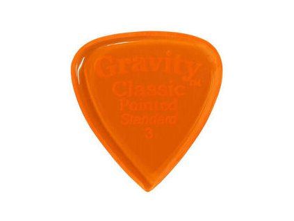 Gravity Picks GCPS3P Classic Pointed Standard 3.0mm Polished Orange