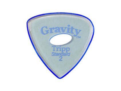 Gravity Picks GTRS2PE Tripp Standard 2.0mm Polished w/ Elipse Blue