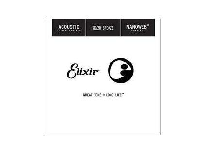 Elixir Acoustic 80/20 Bronze NanoWeb .024 Guitar string