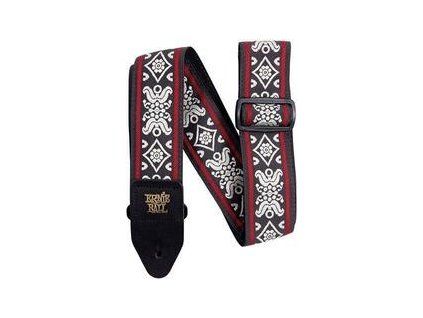 Ernie Ball 4669 Blackjack Red Jacquard Strap