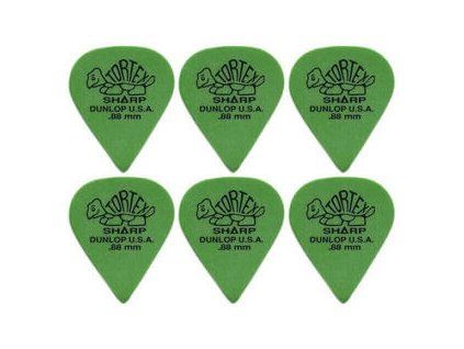 Dunlop 412R Tortex Sharp 6 Pack