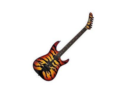 ESP George Lynch Yellow with Sunburst Tiger Graphic