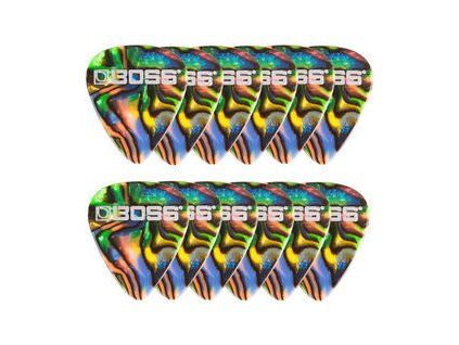 Boss Celluloid Pick Abalone 12 Pack