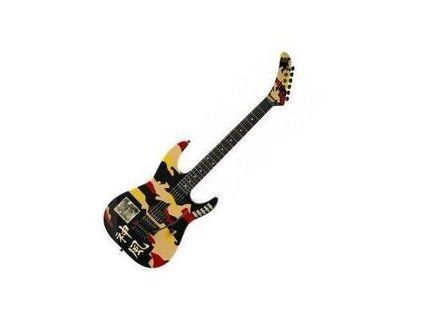 ESP George Lynch Black with Kamikaze Graphic