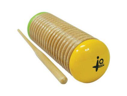 IQ Plus Yellow and Green Wooden Guiro Shaker