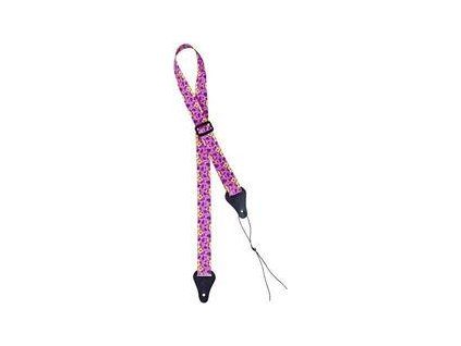 Ortega OUS-PUFL Ukulele Strap Purple Flower