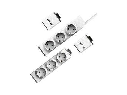 PowerCube PowerStrip Modular Switch 1,5m + modul Strip + 2x USB modul