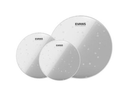 Evans Hydraulic Glass Clear Rock (10'', 12'', 16'') Drumhead Set