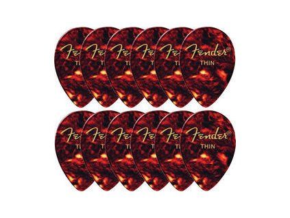 Fender 358 Shape Classic Celluloid Picks Shell 12 Pack