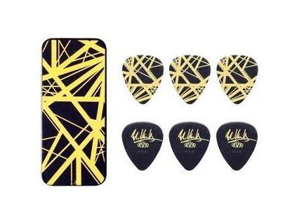 Dunlop EVH Black with Yellow Stripes Pick Tin